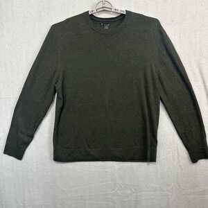 Smartwool Green XXL Men's Crew Neck Wool Blend Sweater Minimalist